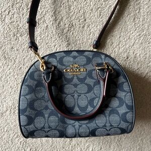 Coach blue/chambray-denim color purse